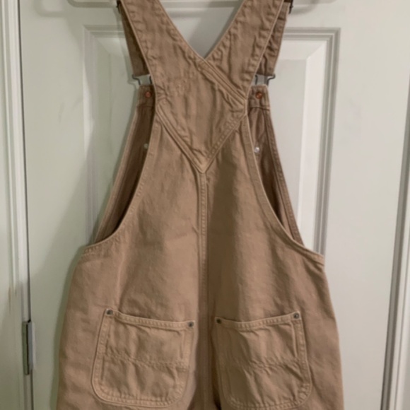 Tan Women's Overalls Shorts - Picture 4 of 5